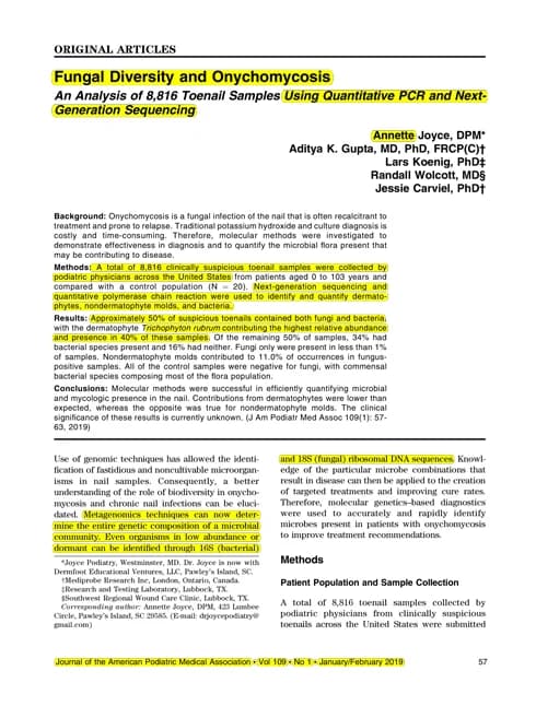 Fungal Diversity and Onychomycosispreview image